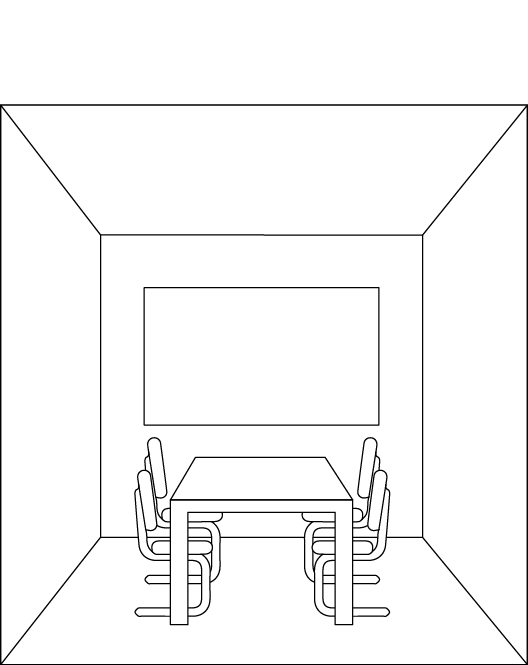 Raum mit tiefer Decke